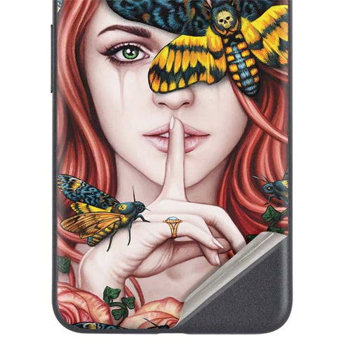 Gothic Woman and Death Moth Butterflies by Sarah Richter Google Pixel 5a Skin